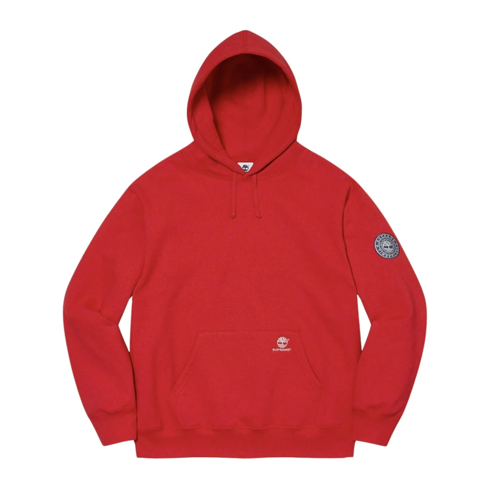 Supreme Rode Timberland Hoodie Beperkte Oplage Red Heren