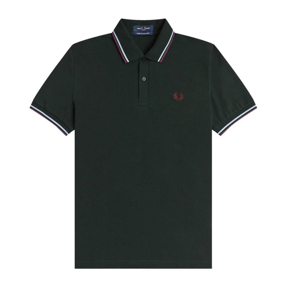 Fred Perry Men's Green Polo Shirts, L, M12 Polo
