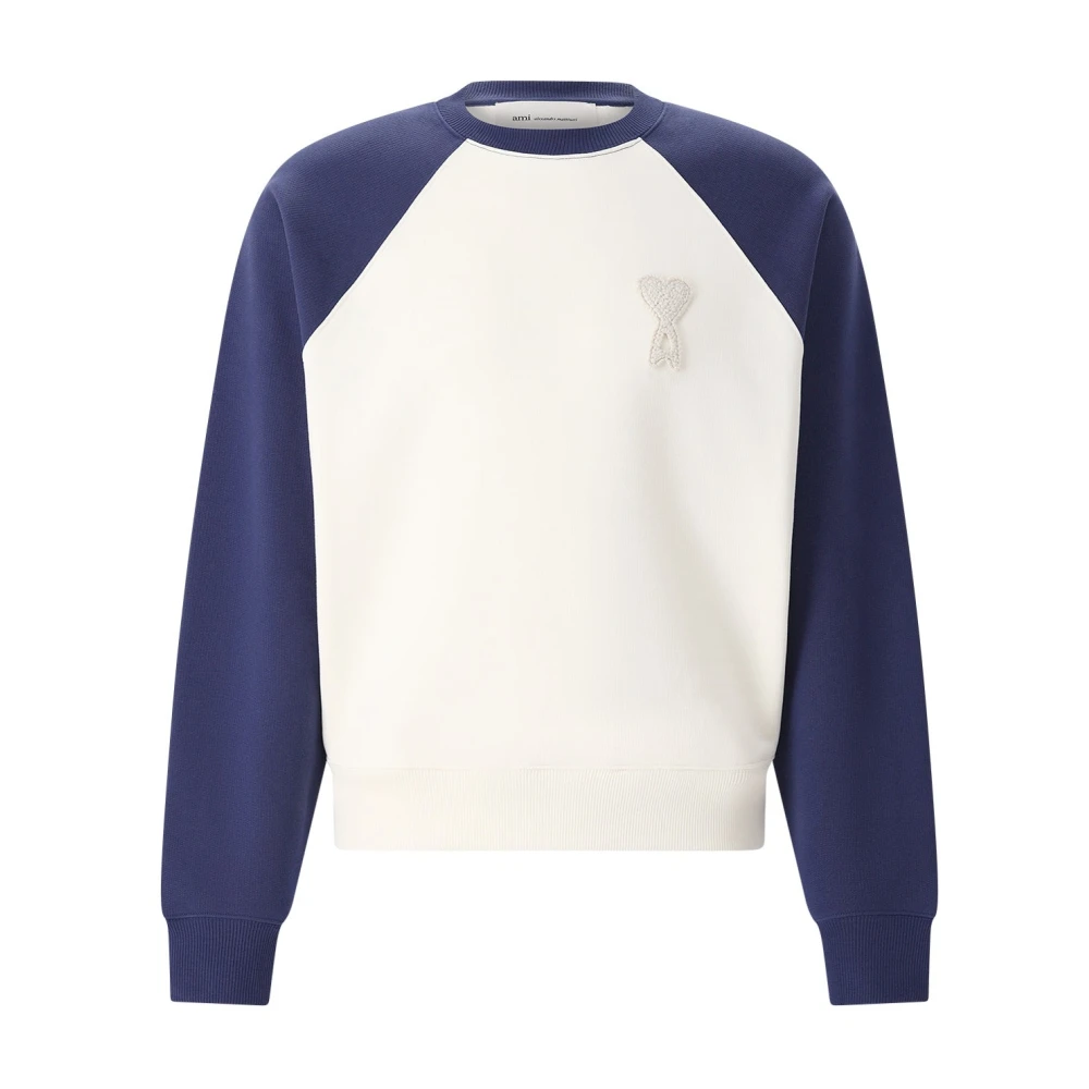 Ami Paris Herr Blå Sweatshirts & Hoodies L, Bomull, Sweatshirts