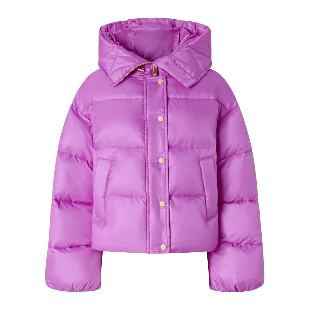 Pinko Women's Purple Technical Fabric Hooded Jacket