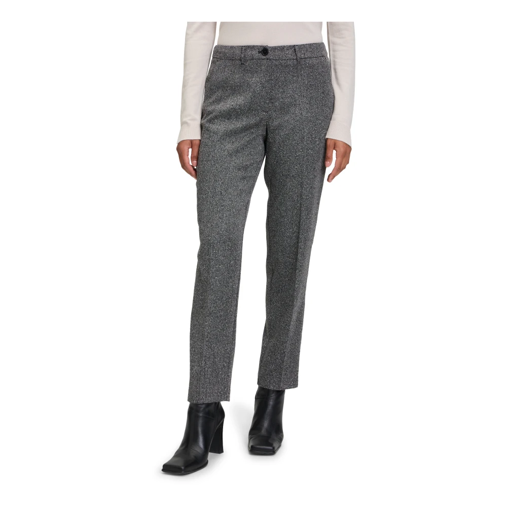 Betty Barclay Relaxed Fit Businessbroek met streep Black Dames