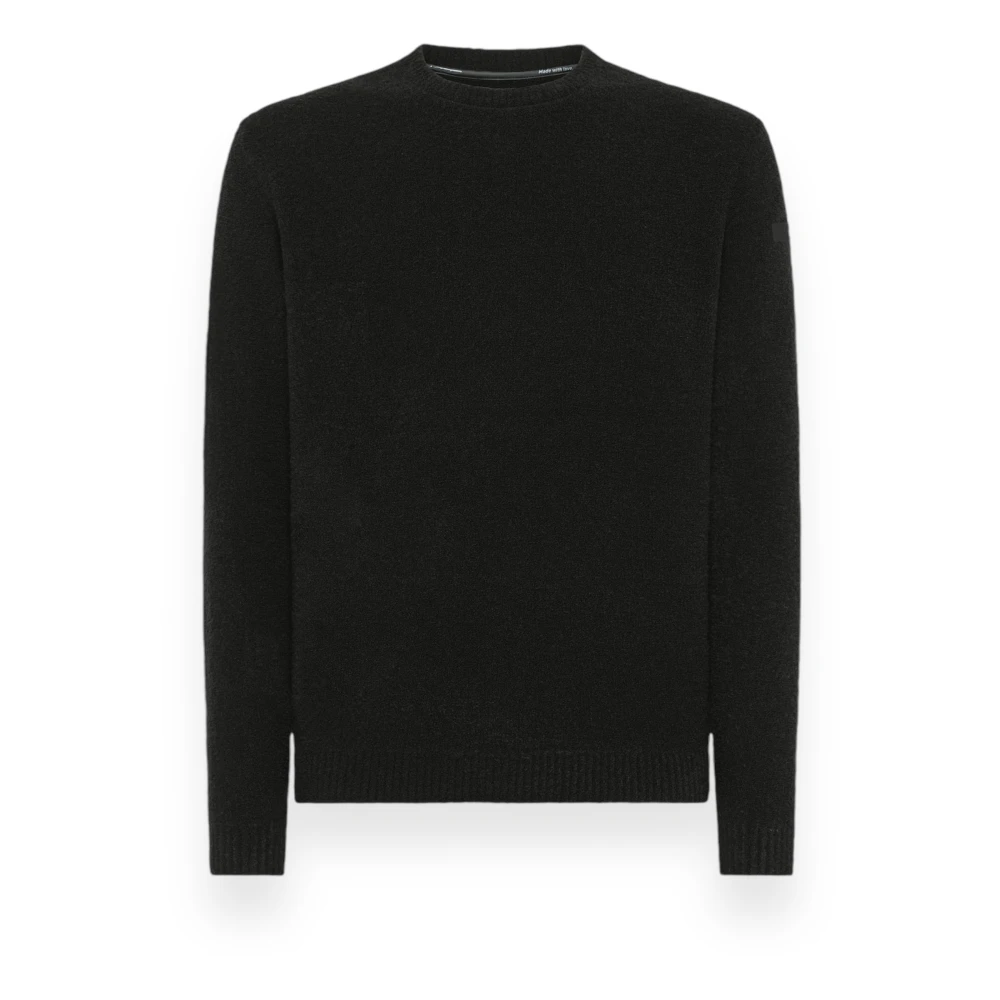 RRD Boucle Round Knit Sweater Blue Heren
