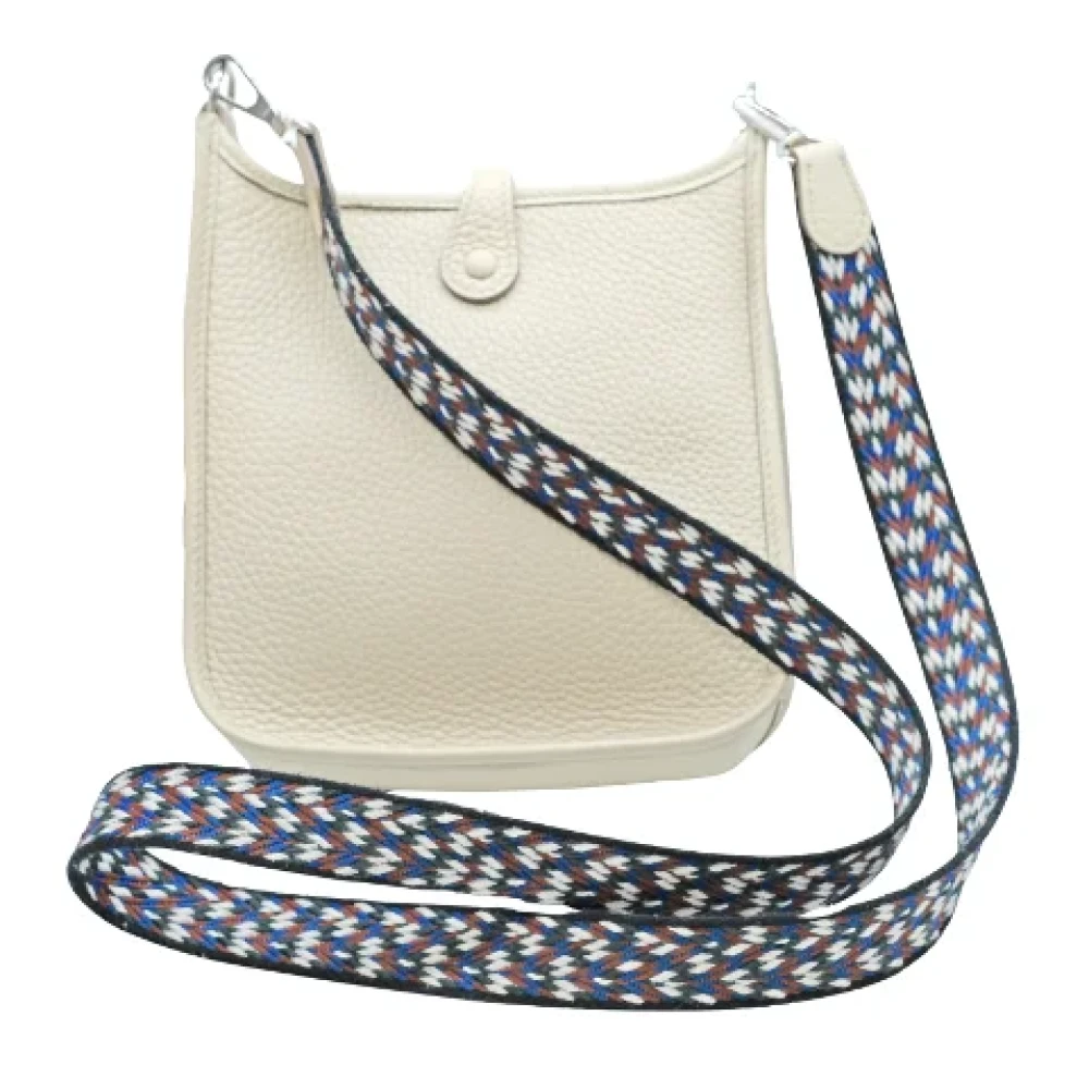 Hermès Vintage Pre-owned Leather crossbody-bags White Dames