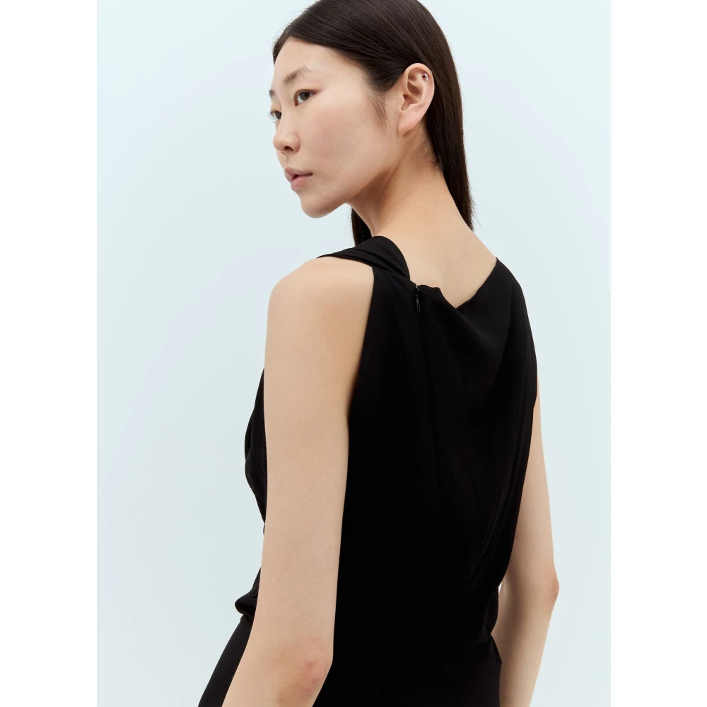 Vivienne Westwood Gedrapeerde Midi Jurk Black Dames