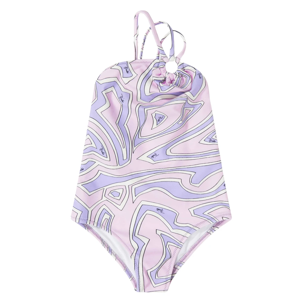 Pucci Girls Pink Rose Bloom Swimsuit In - 10 Yrs - Image 2