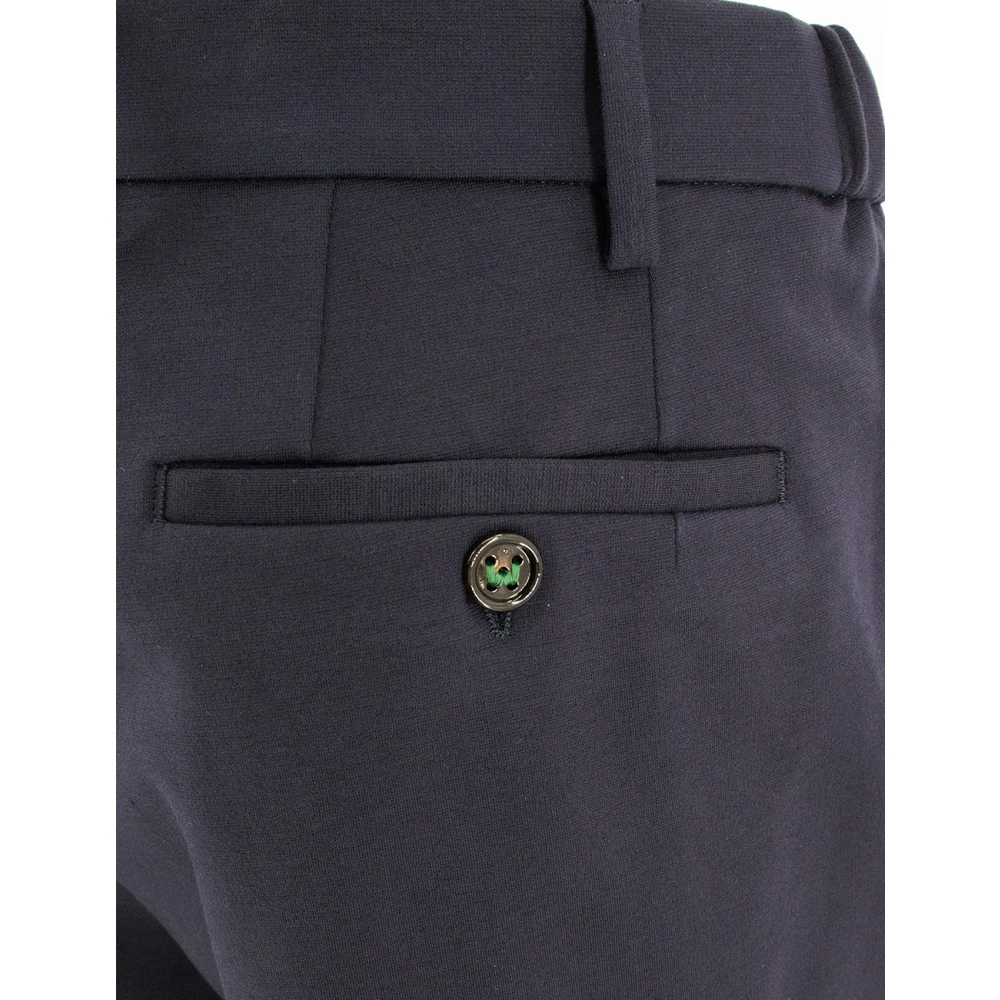 Berwich Klassieke Geknoopte Broek Blue Heren