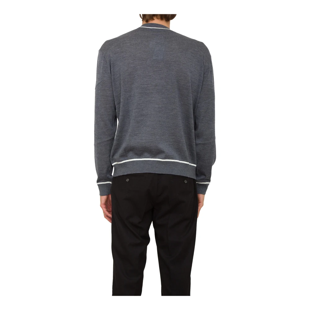 Emporio Armani Grijze Gebreide Trui Gray Heren