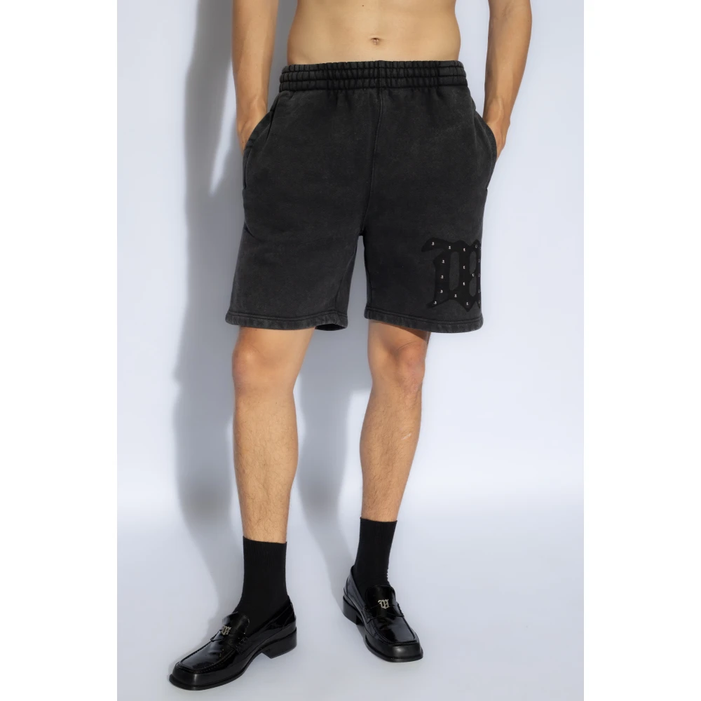 Misbhv Katoenen shorts met logo Gray Heren