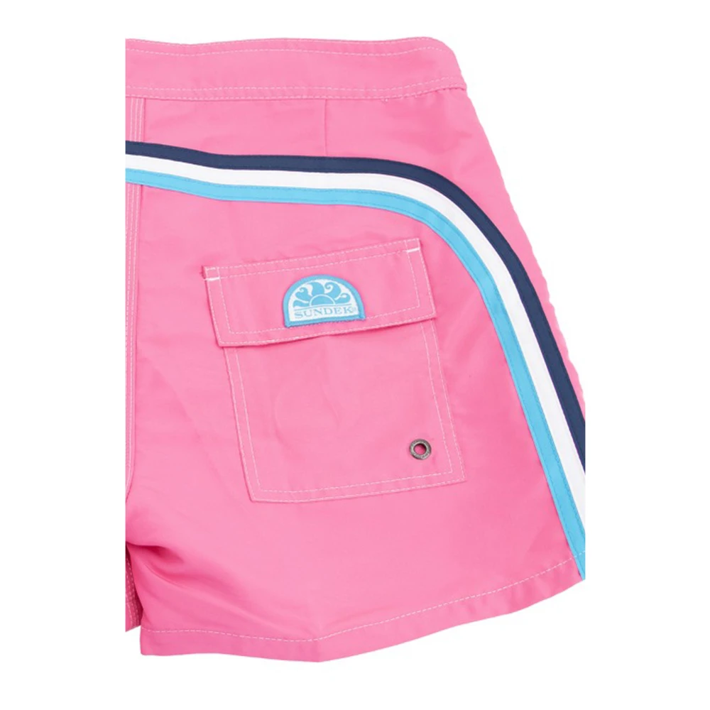 Sundek Heren elastische taille zwemshorts Pink Heren