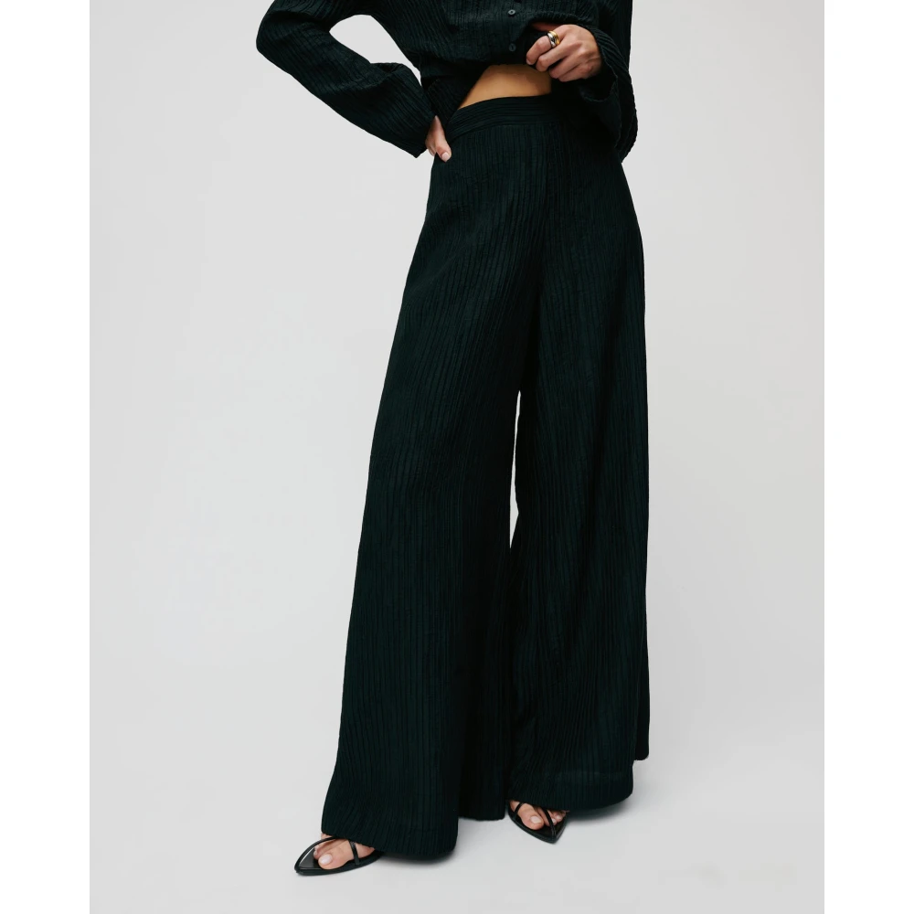 IVY OAK Geplooide Palazzo Broek Black Dames