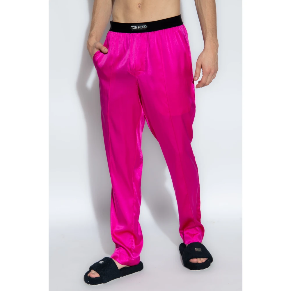 Tom Ford Zijden pyjamabroek Pink Heren