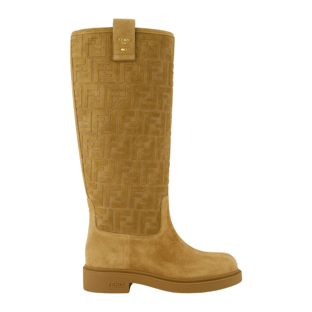 Fendi Women's Brown High Boots, 7 Uk, Filo Boots