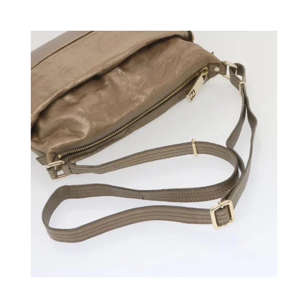 Fendi Vintage Pre-owned Leather fendi-bags Gray Dames