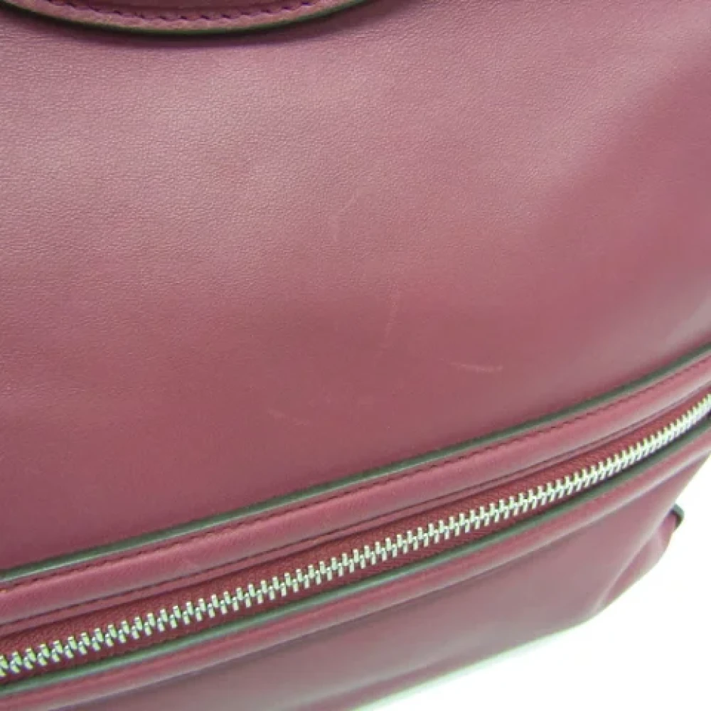 Loewe Pre-owned Leather clutches Red Dames