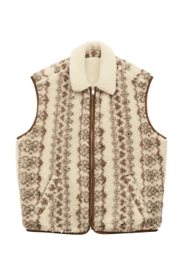 Shearling Max Väst Ärmlös Tryckt