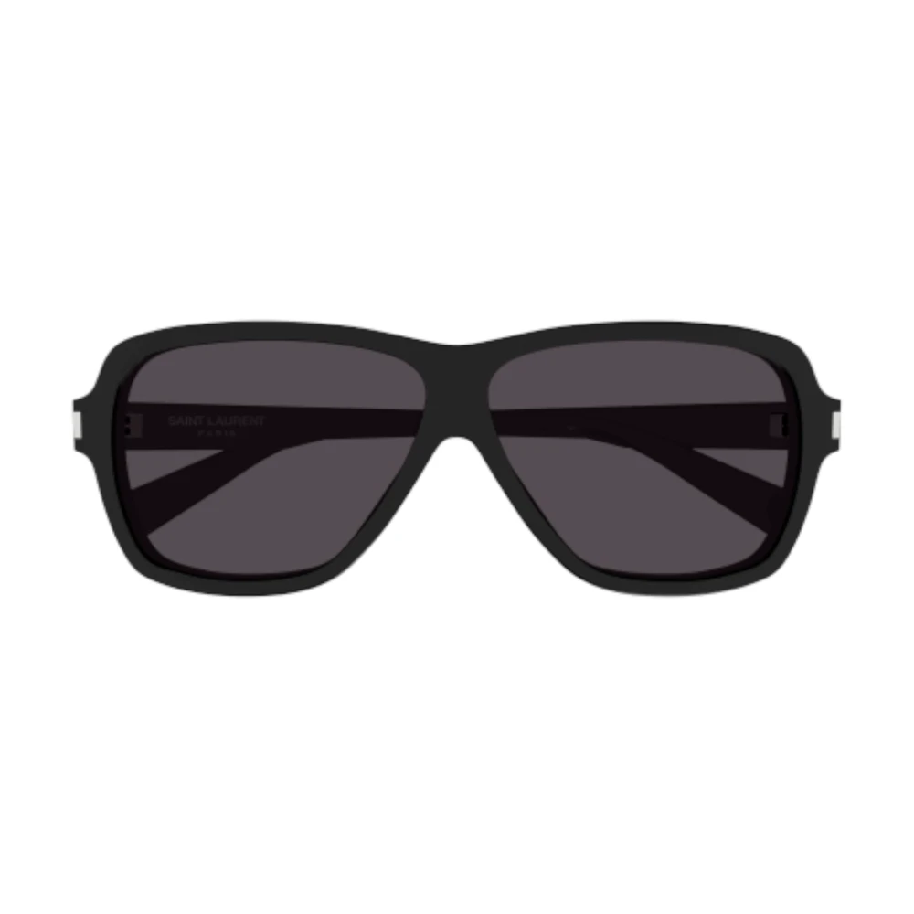 Saint Laurent Men's Black Sunglasses, 62 Mm, Aviator Sunglasses With Corner Angle Detail