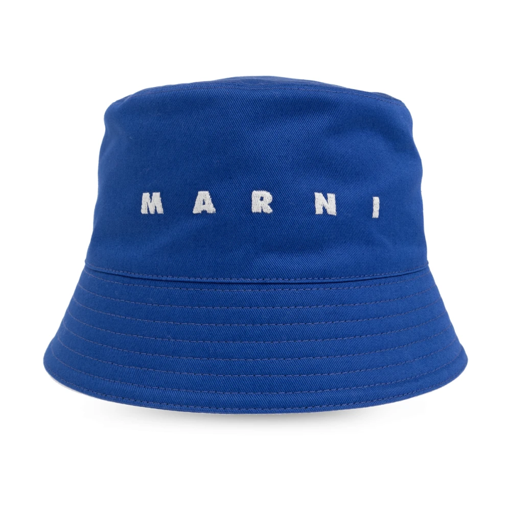 Marni Hoed met logo Blue Heren