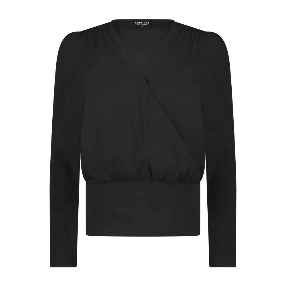 Lady Day Zwarte Jackson Shirt met Pofmouwen Black Dames