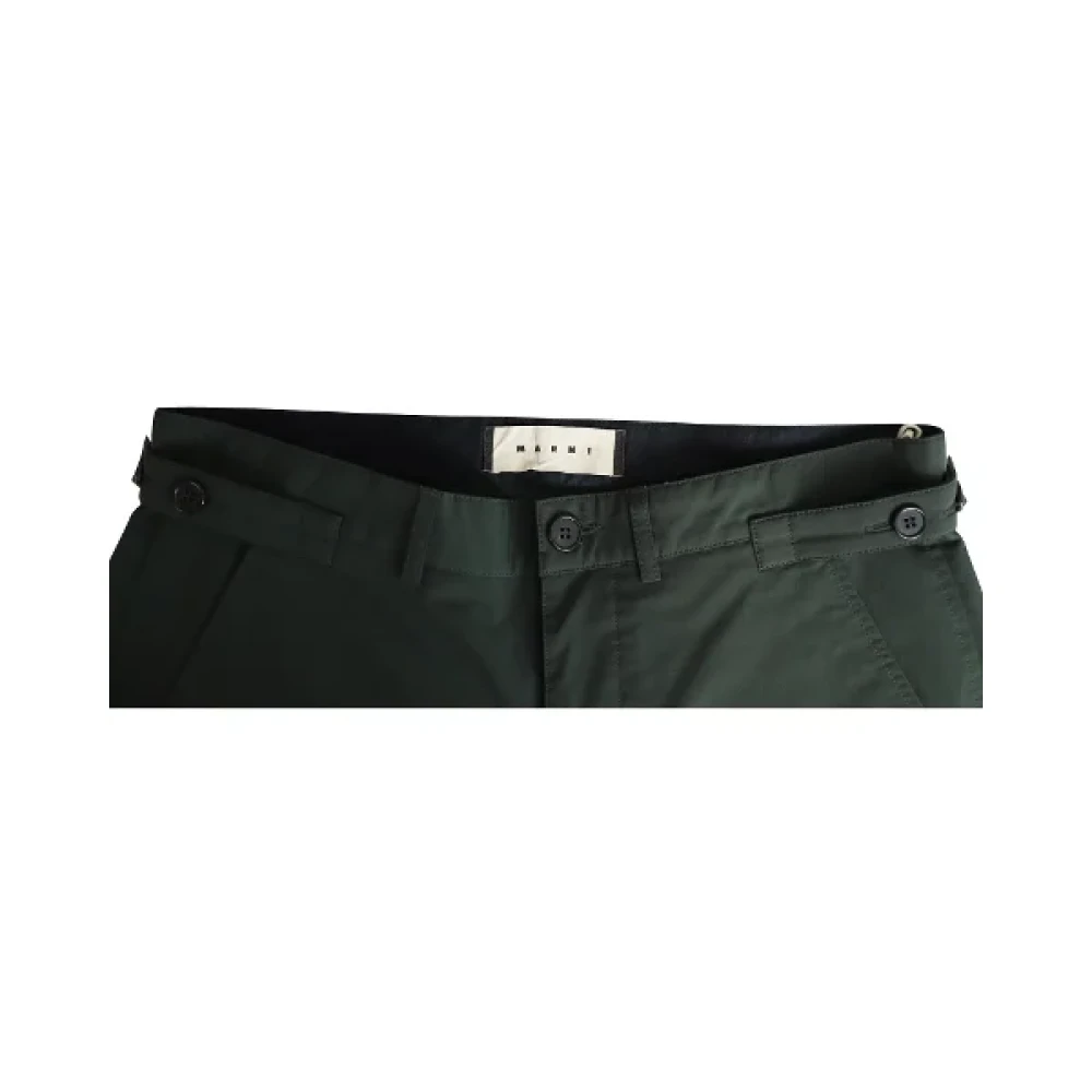 Marni Pre-owned Polyester bottoms Green Heren