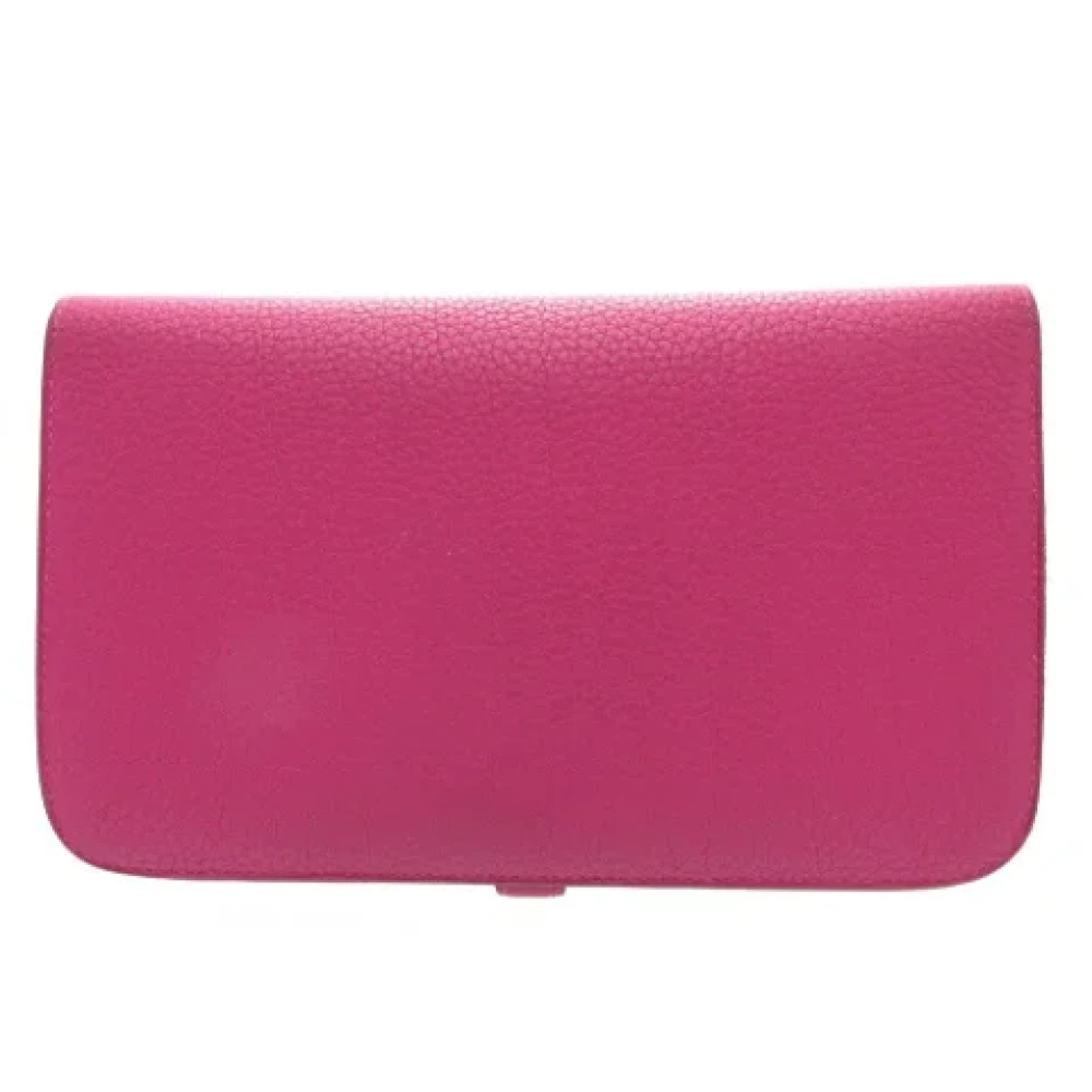 Hermès Vintage Pre-owned Canvas wallets Pink Dames