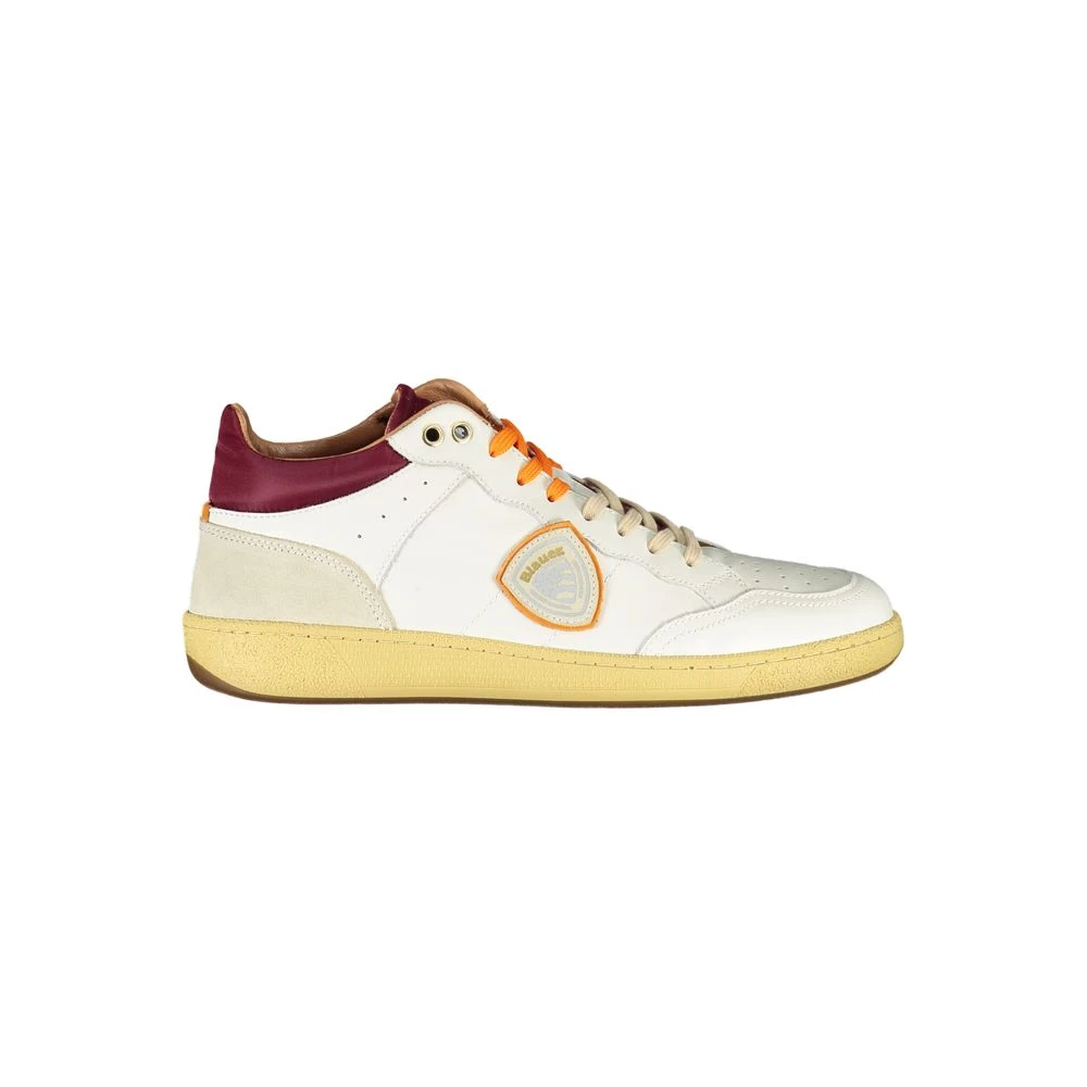 Blauer Men's White Sneakers With Contrasting Accents