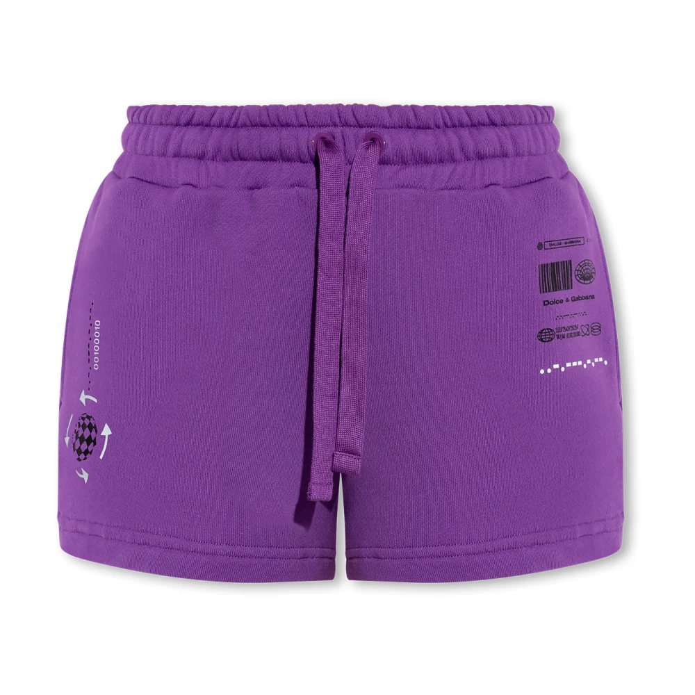 Dolce & Gabbana Bedrukte shorts Purple Dames
