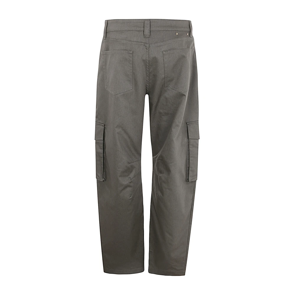 Golden Goose Cargo Pant Gemengde Katoenen Stof Green Heren