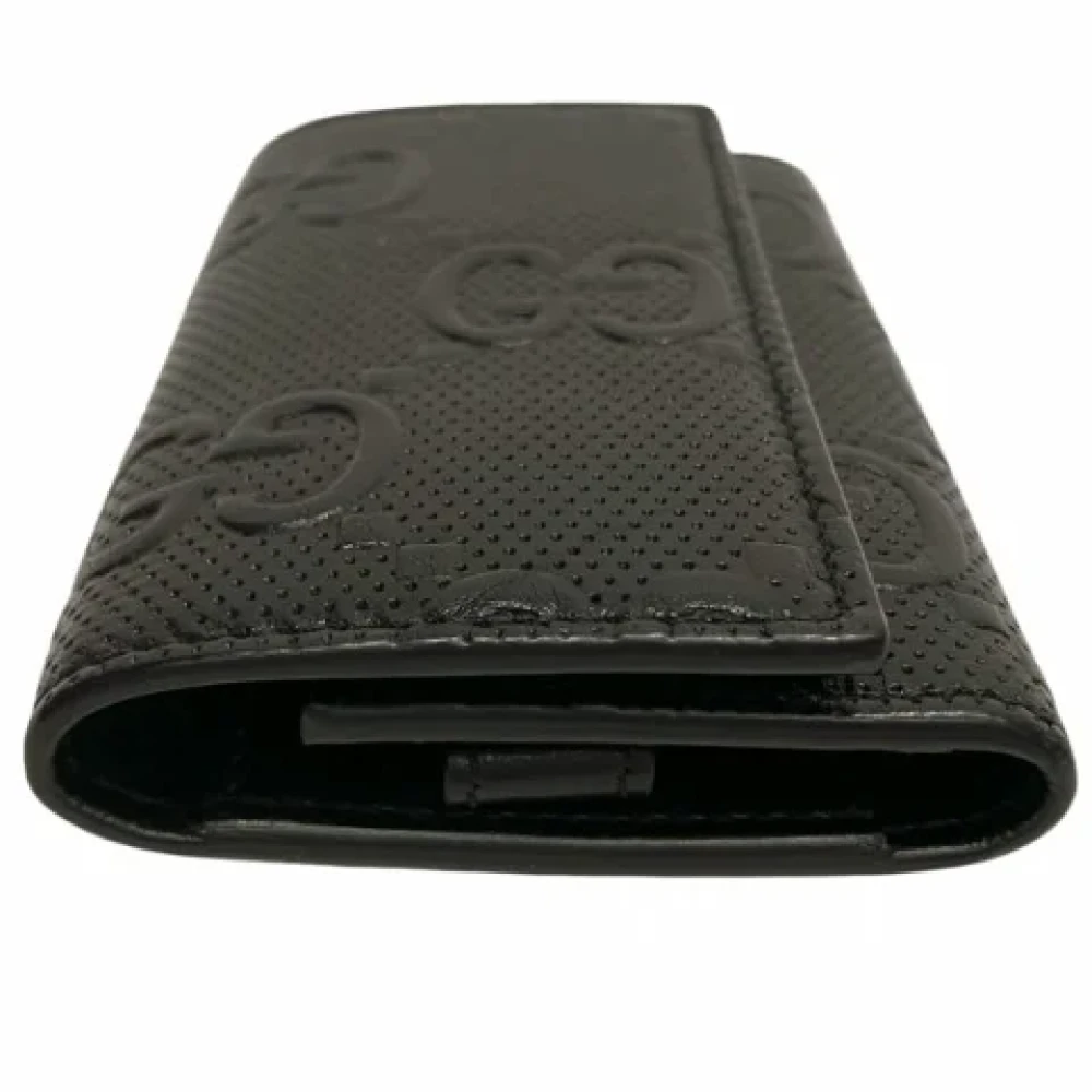 Gucci Vintage Pre-owned Leather key-holders Black Heren