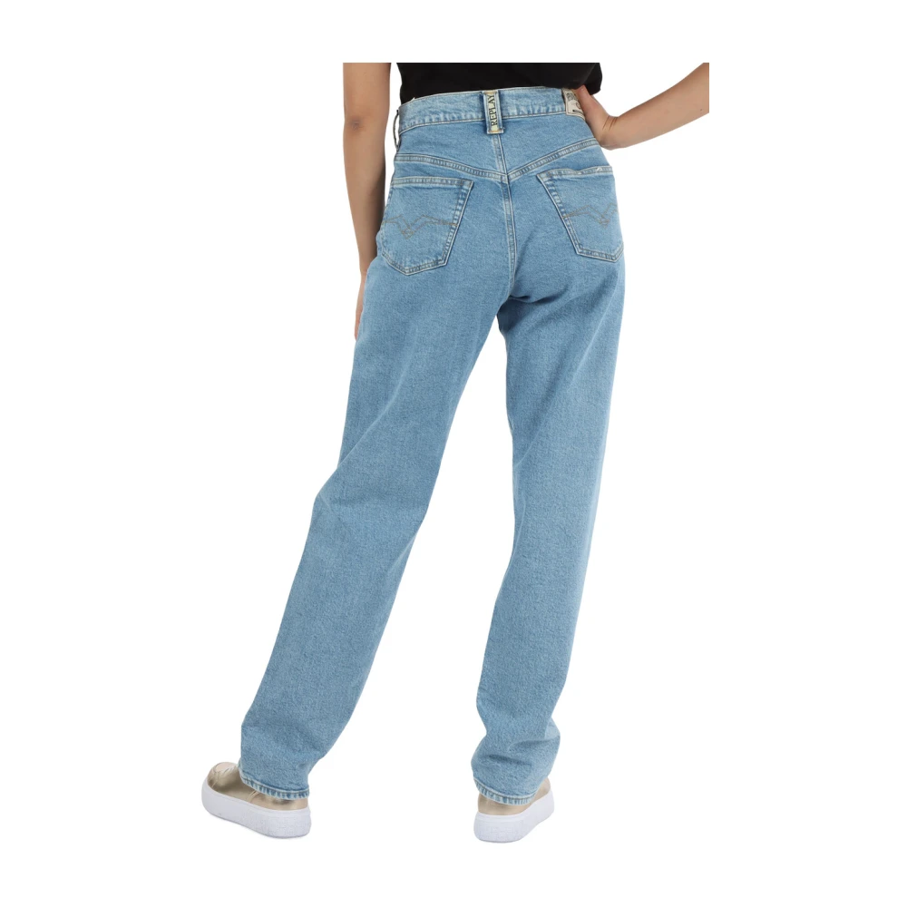 Replay Straight Fit Jeans Blue Dames