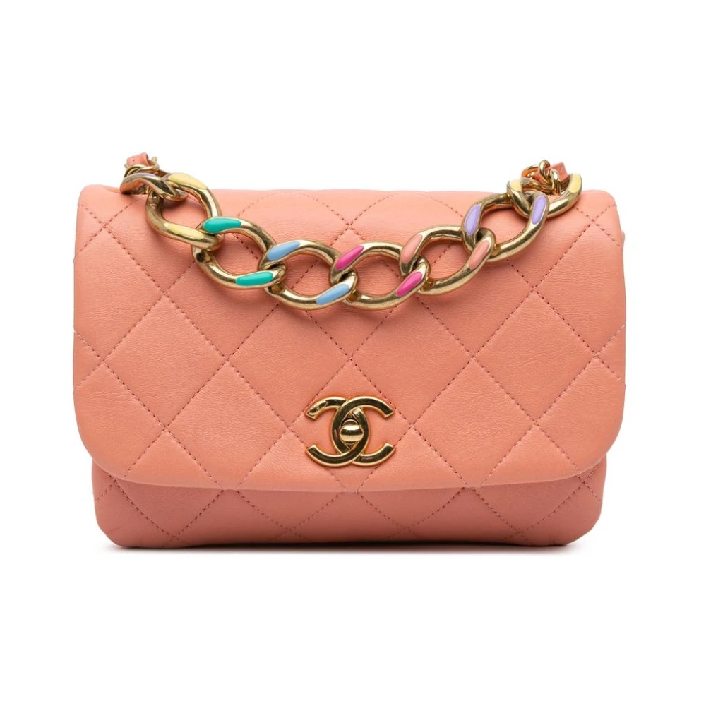 Chanel Vintage Women's Pink Pre-Owned Chanel 19 Mini Flap Bag