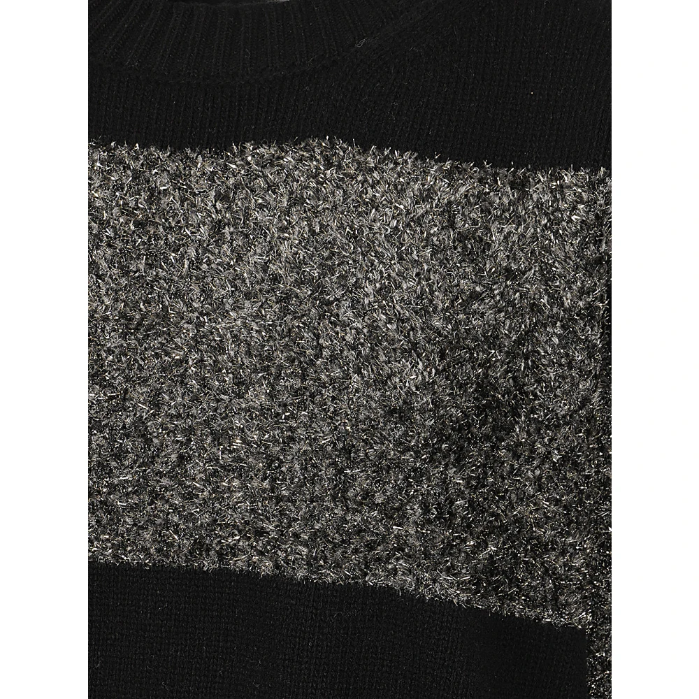 Mauro Grifoni Gestreepte Bicolor Wollen Trui Black Heren