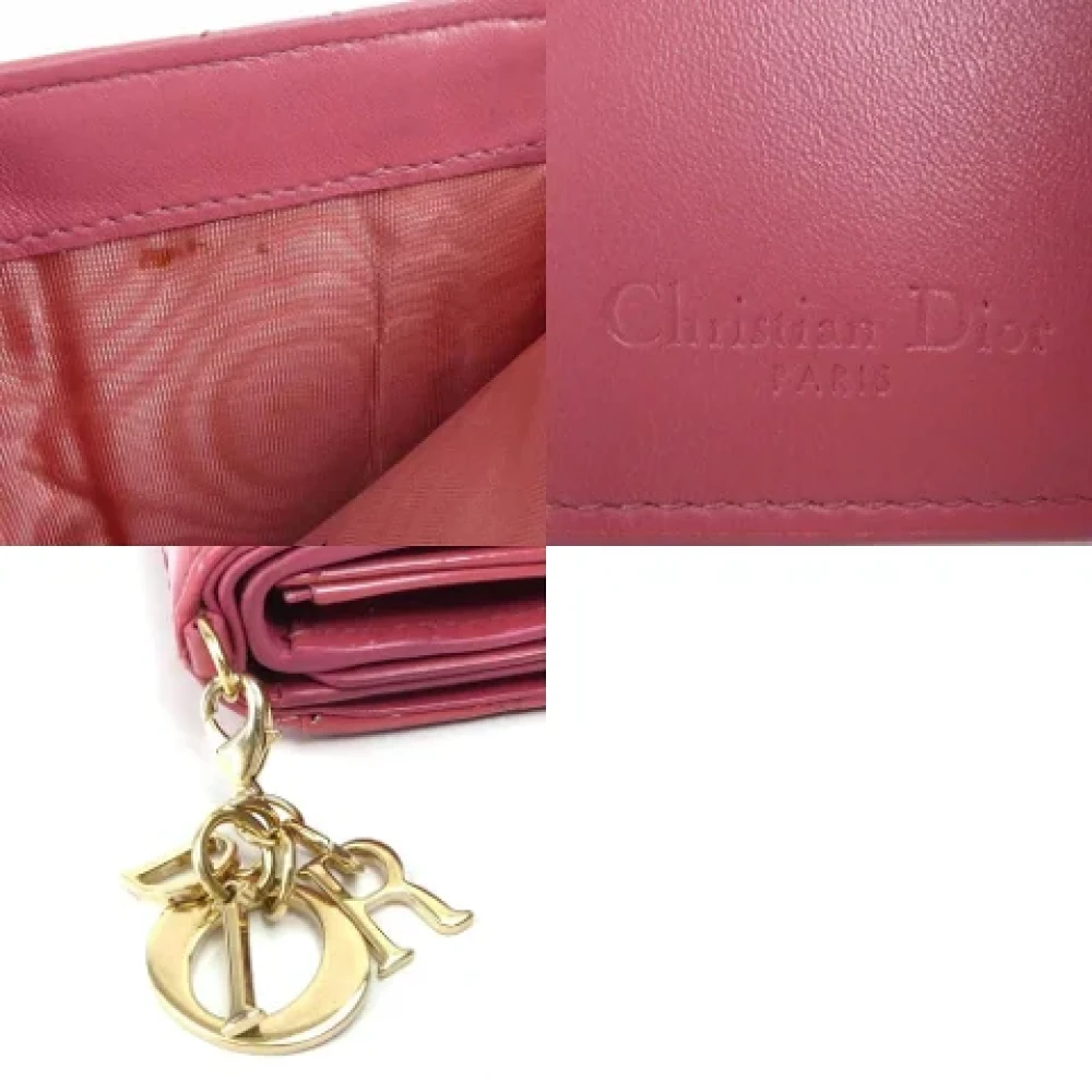 Dior Vintage Pre-owned Leather wallets Pink Dames