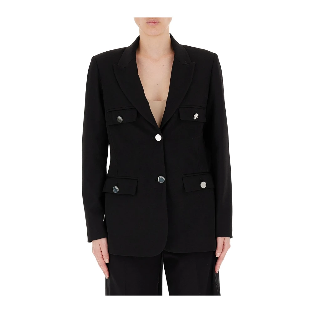 Liu Jo Elegante Blazer met Polyester Mix Black Dames