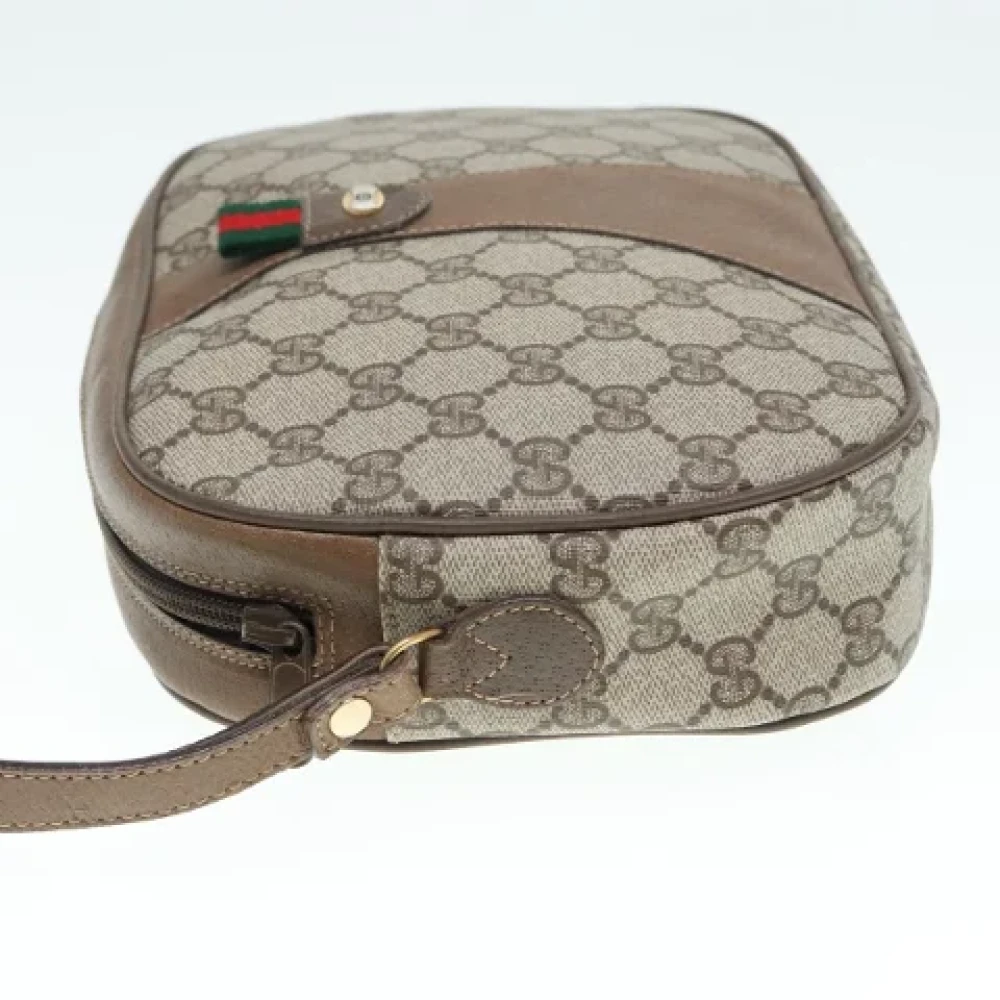 Gucci Vintage Pre-owned Leather clutches Beige Dames