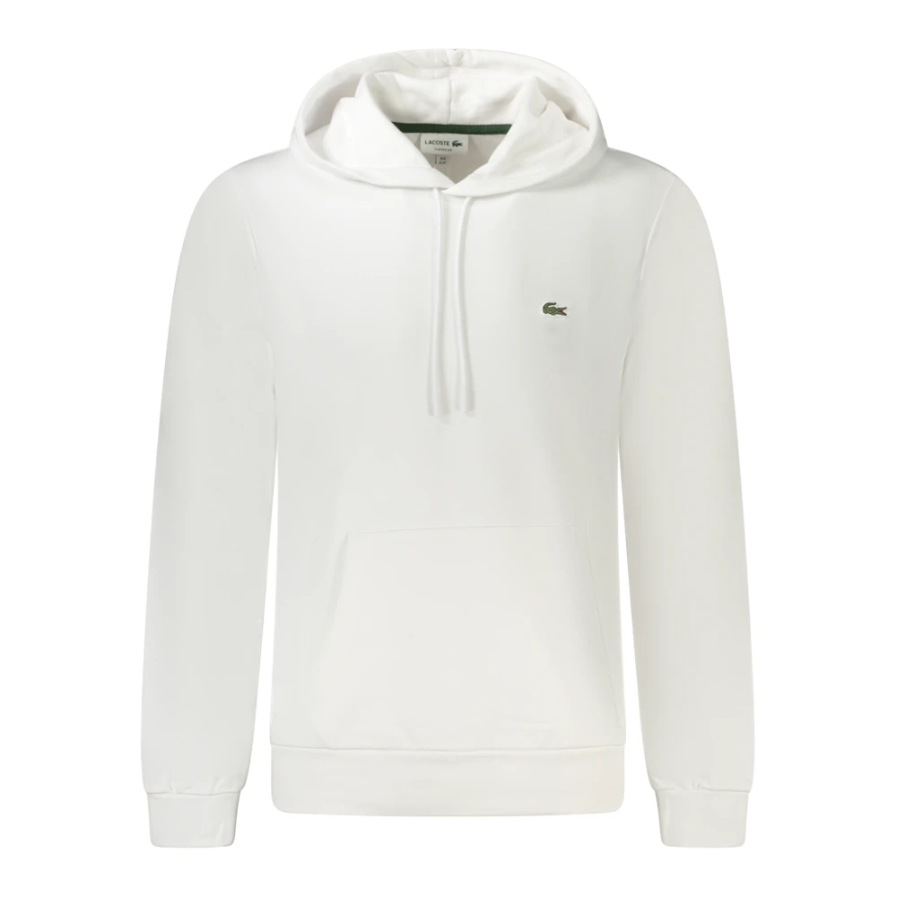 Lacoste Vit Långärmad Huvtröja