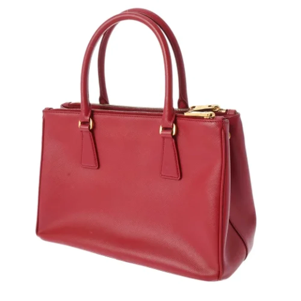 Prada Vintage Pre-owned Leather totes Red Dames