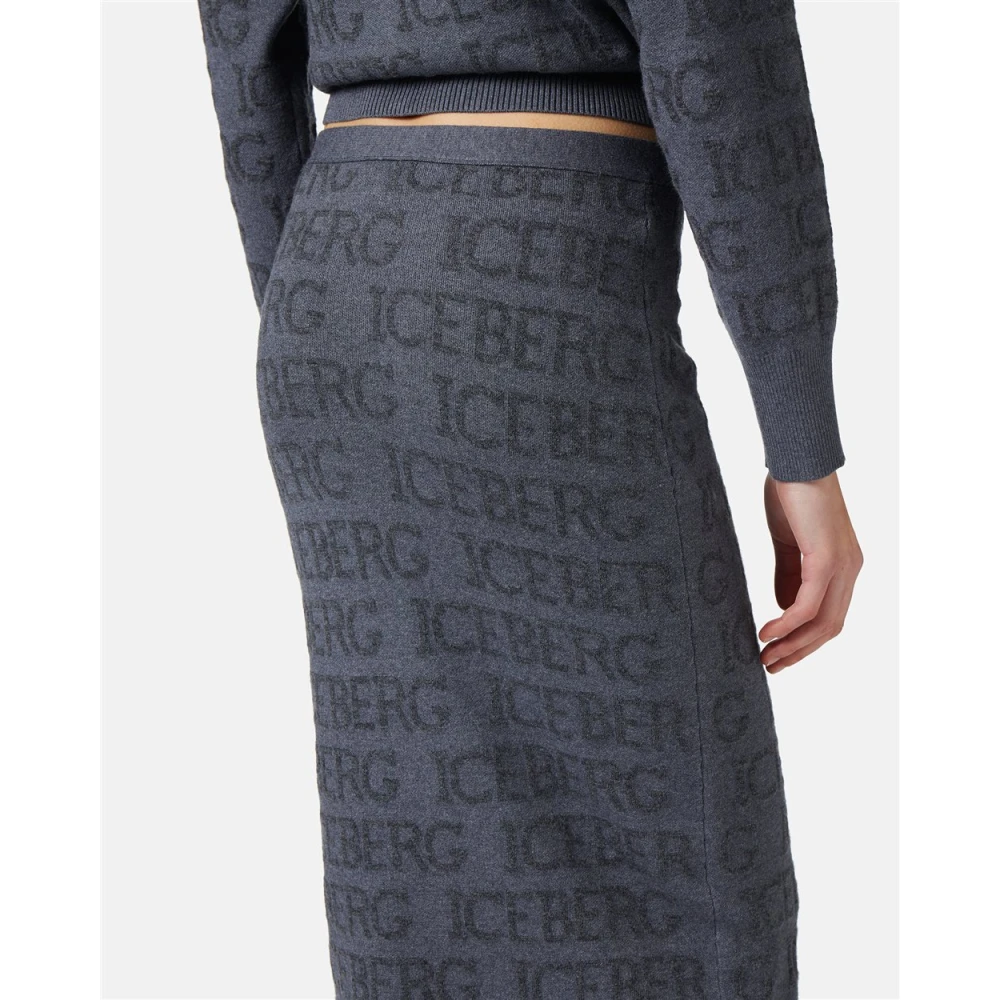 Iceberg Rok met ijsbergpatroon Gray Dames