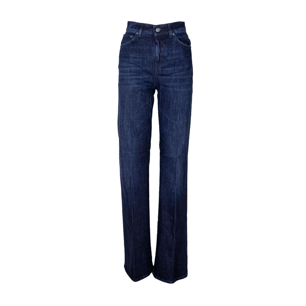 Dondup Stijlvolle Wide Jeans voor Mannen Blue Dames