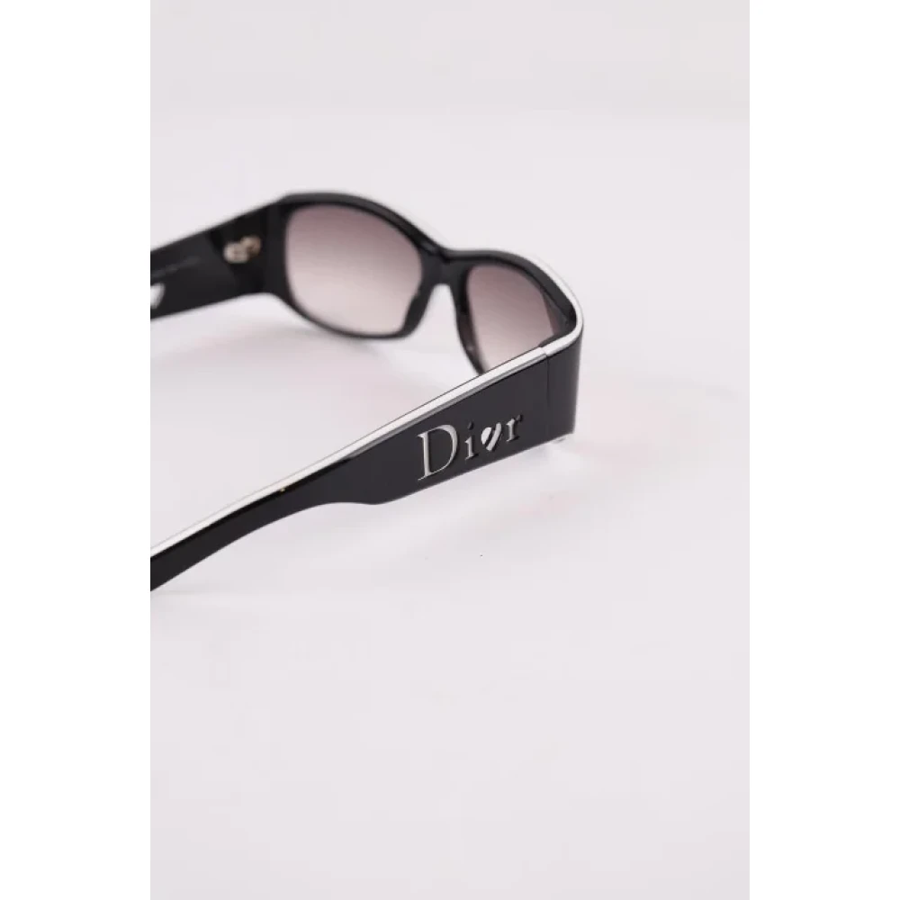 Dior Vintage Pre-owned Fabric sunglasses Black Dames