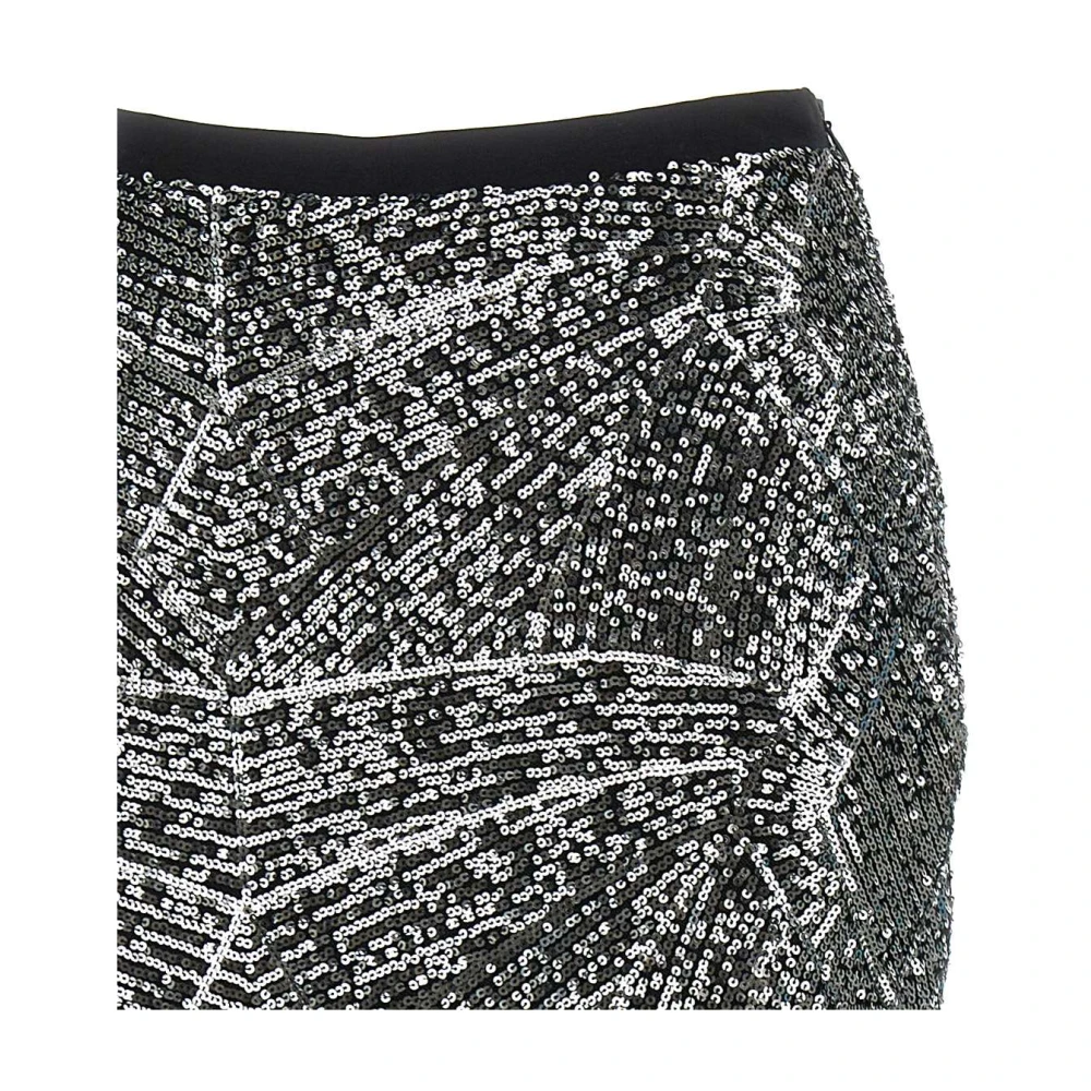Kaos Zilveren Pailletten Crepe Rok Gray Dames