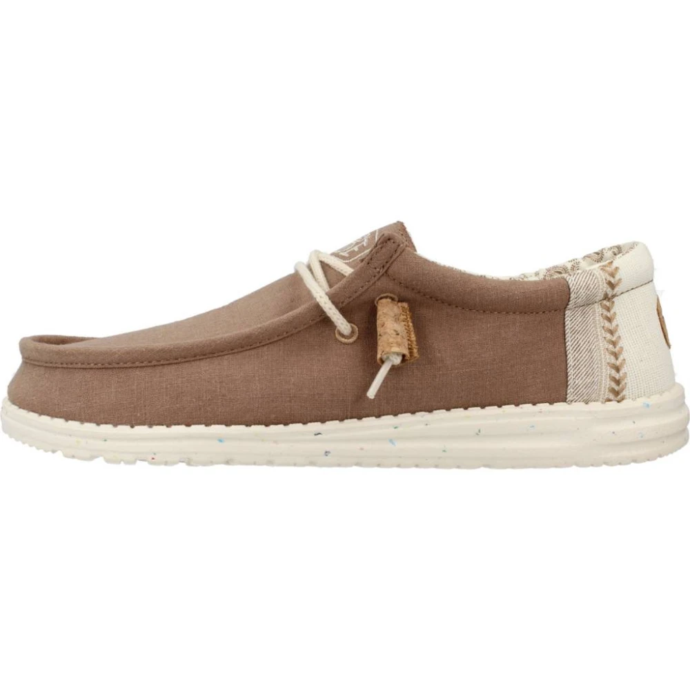 Hey Dude Brown Laced Shoes, Male, 6 Uk, Laced Shoes