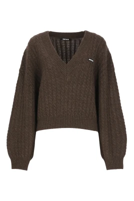 Cable V-Neck Sweater