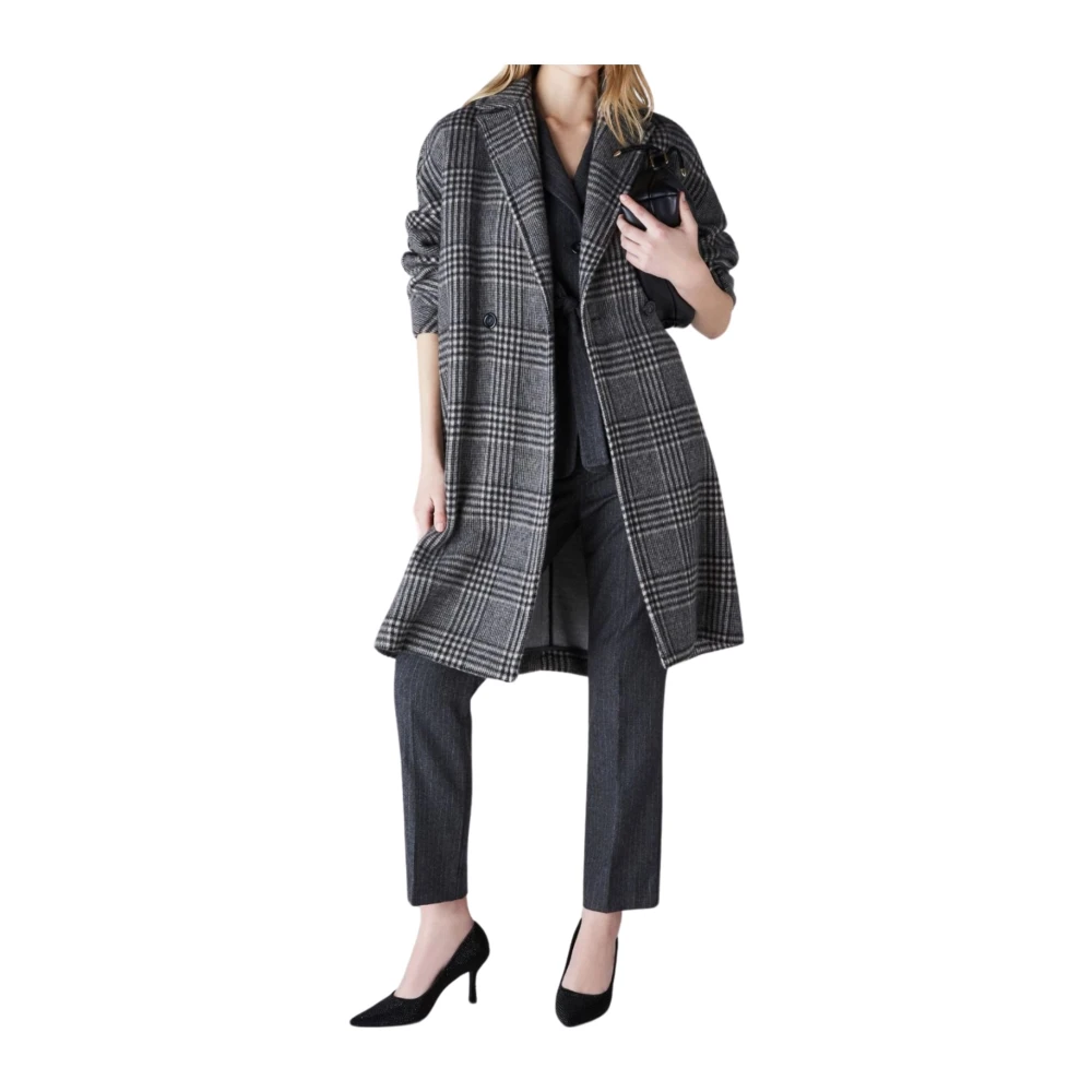 Marella Grijze Wollen Jas Gray Dames