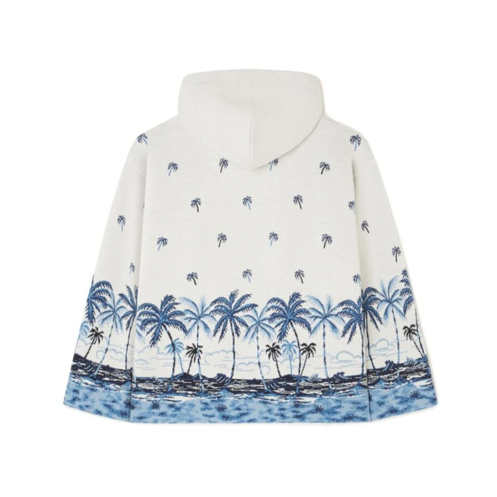 Alanui Hawaii Print Gebreide Sweatshirt White Heren