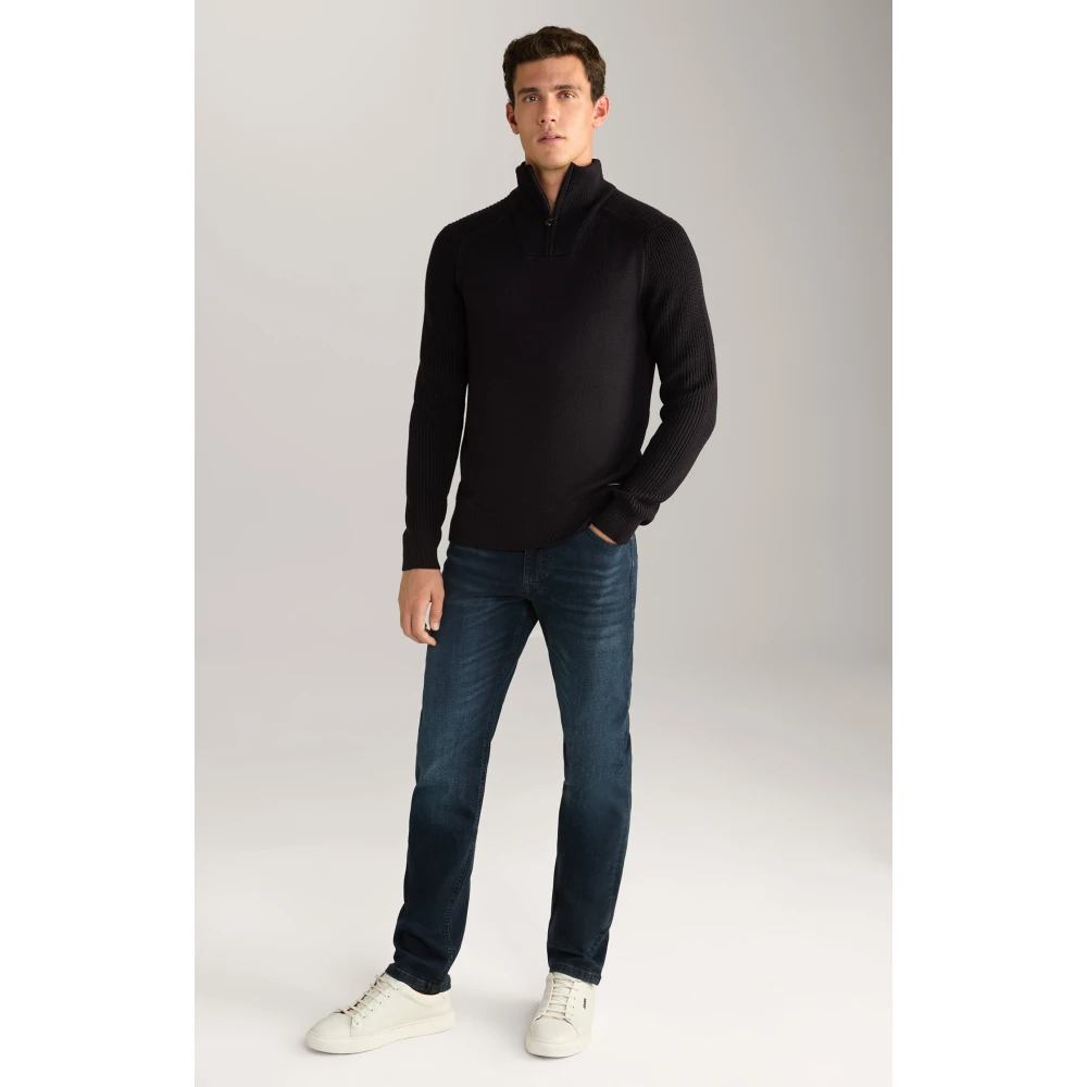 Joop! Stijlvolle herentrui met ritssluiting Black Heren