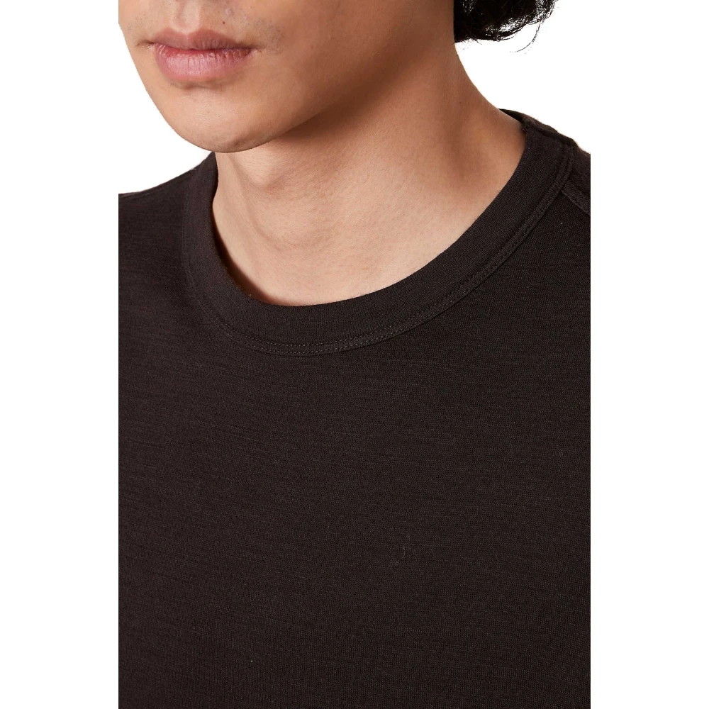 Officine Générale Bruine Longsleeve Ronde hals T-shirt Brown Heren
