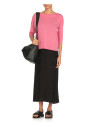 t-shirt-en-coton-fuchsia-avec-col-rond