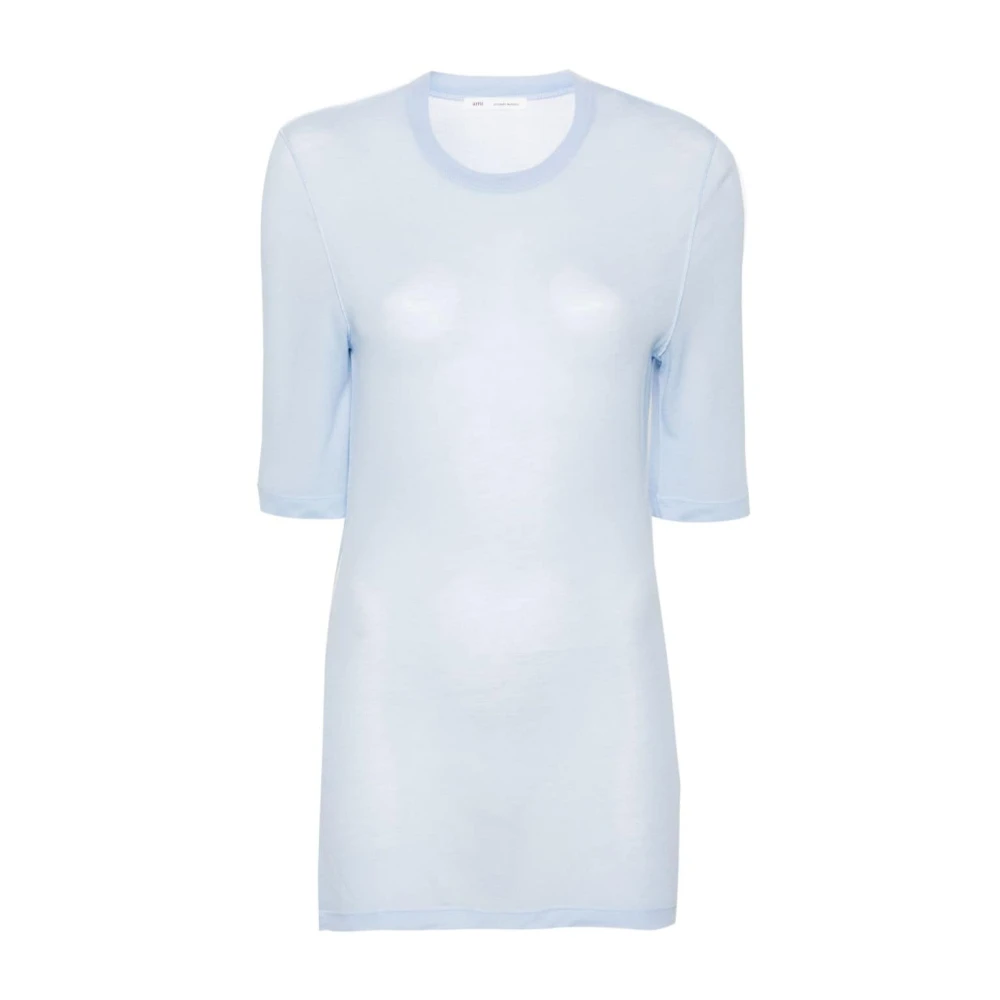 Ami Paris Blauw T-shirt met korte mouwen Blue Dames