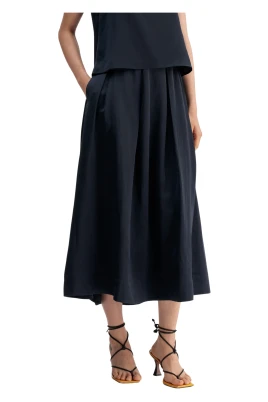 Mace Satin Linen Skirt