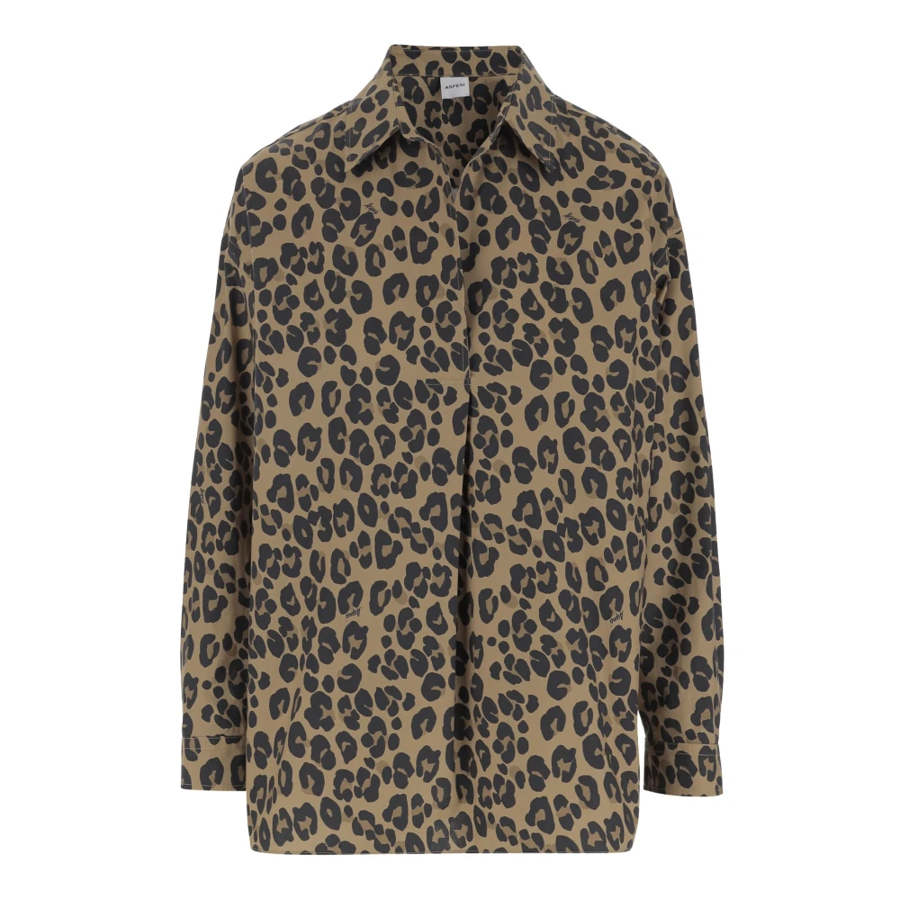Aspesi Leo Patroon Katoenen Overhemd Multicolor Dames